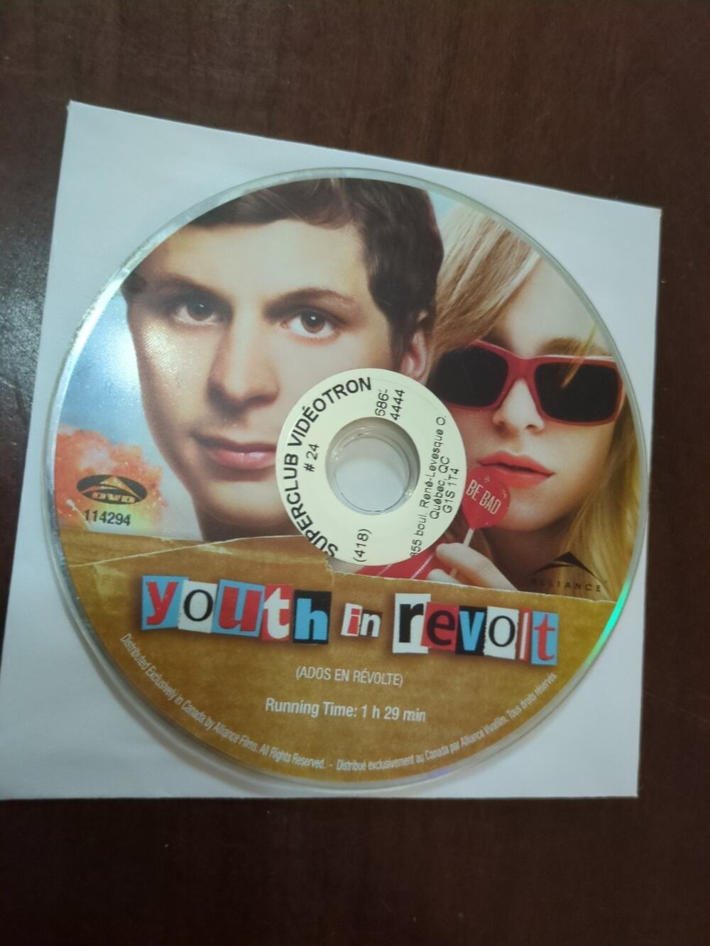 Youth in Revolt DVD Michael Cera Comedy Movie disc only